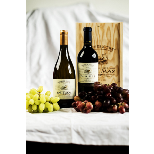 Paul Mas Vignes de Nicole 2fl. houten kist